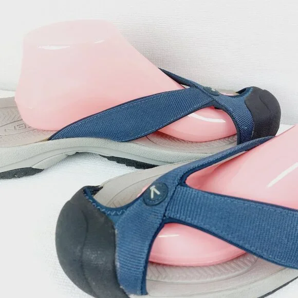 Keen Men's Blue Gray Waimea H2 Close Arch Support Slip-On Flip-Flop Sandal Sz 14